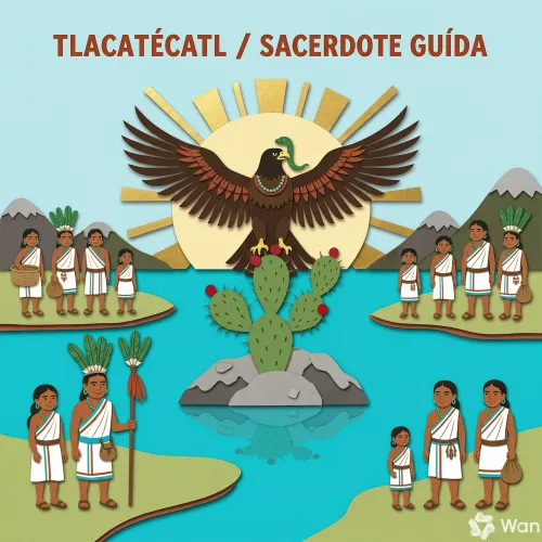 Una majestuosa águila parada sobre un nopal en una isla del lago