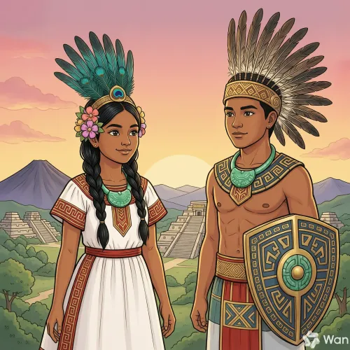El guerrero Popocatépetl, fuerte y noble, con su escudo